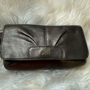 Coach Black Leather Clutch